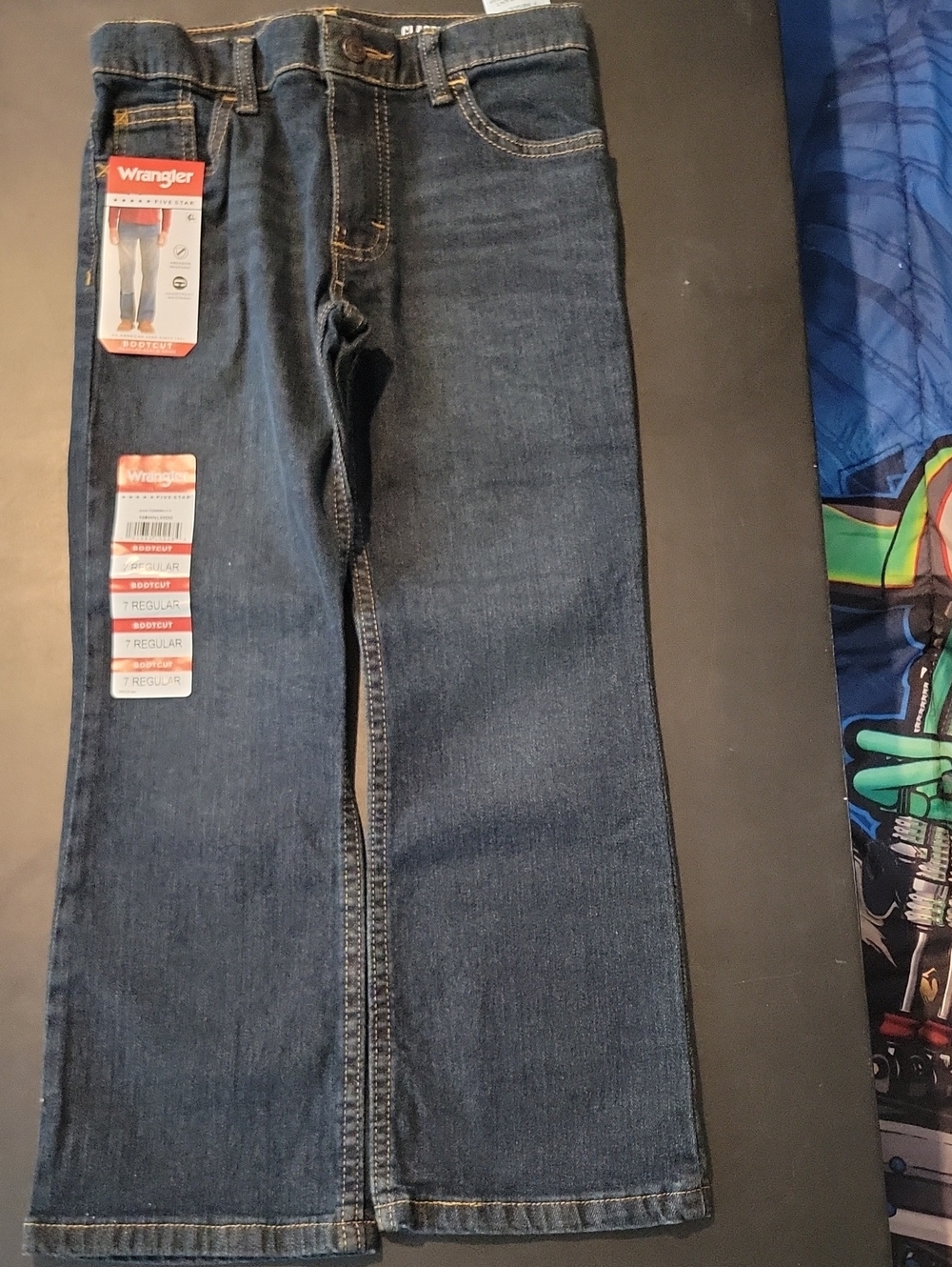 Wrangler Boys Sz 7 regular Indigo Bootcut Jeans